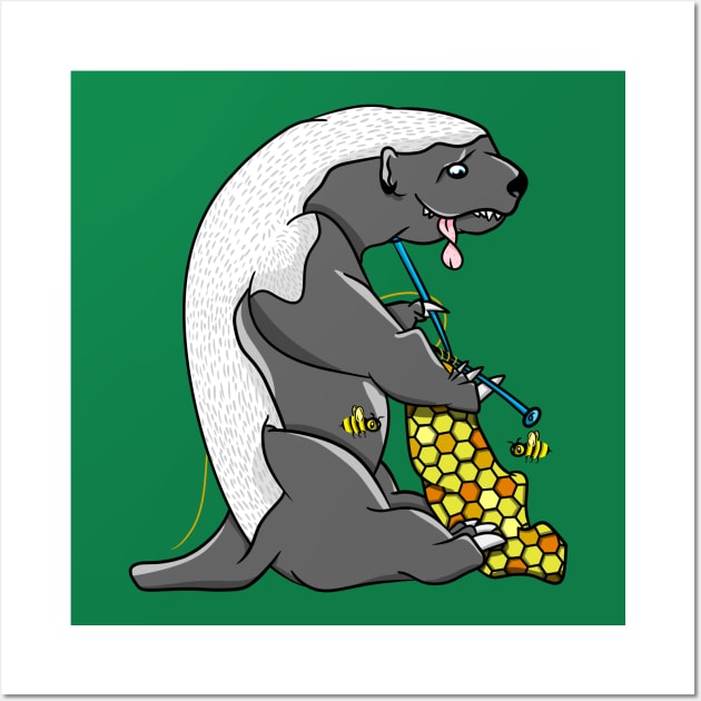 Cartoon Honey Badger Wall Art by mailboxdisco